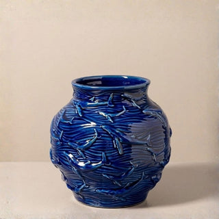 Dark Blue Small Ceramic Vase in Homewares from Oriana B www.orianab.com