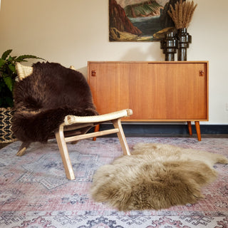 Dark Brown Sheepskin Rug Throw | END OF LINE in Archived from Oriana B www.orianab.com