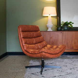 Dark Tan Swivel Armchair in Furniture from Oriana B www.orianab.com