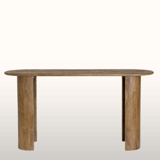 Dark Wood Curved End Console Table in Furniture from Oriana B www.orianab.com