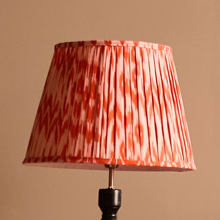 Ebony Floor Lamp | Orange Pleated Lampshade in Lighting from Oriana B www.orianab.com