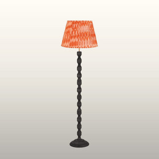 Ebony Floor Lamp | Orange Pleated Lampshade in Lighting from Oriana B www.orianab.com