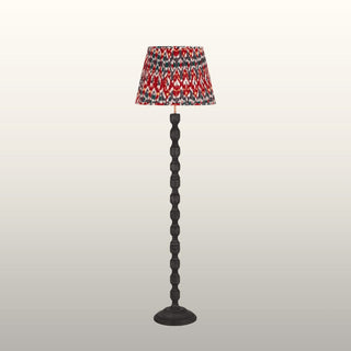 Ebony Floor Lamp | Red & Blue Pleated Lampshade in Lighting from Oriana B www.orianab.com