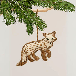Embroidered Fox Christmas Tree Decoration in Christmas Decorations from Oriana B www.orianab.com