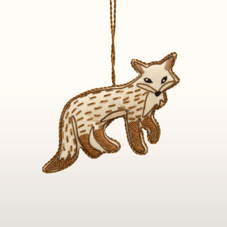 Embroidered Fox Christmas Tree Decoration in Christmas Decorations from Oriana B www.orianab.com