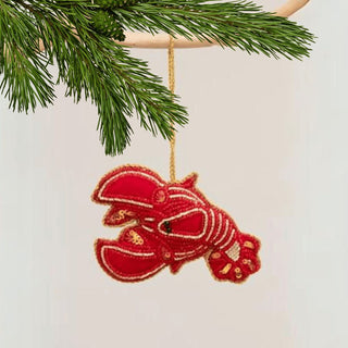 Embroidered Lobster Christmas Tree Decoration in Christmas from Oriana B. www.orianab.com