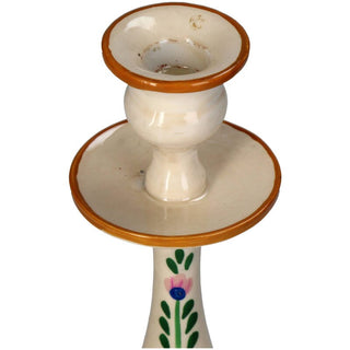 Enamel Folk Pattern Candlestick | Medium in Homewares from Oriana B www.orianab.com