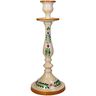 Enamel Folk Pattern Candlestick | Medium in Homewares from Oriana B www.orianab.com