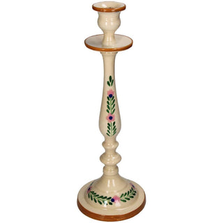 Enamel Folk Pattern Candlestick | Tall in Homewares from Oriana B www.orianab.com