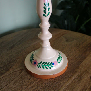Enamel Folk Pattern Candlestick | Tall in Homewares from Oriana B www.orianab.com