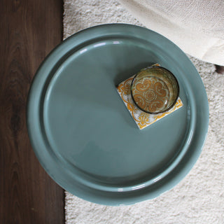 Enamel Side Table | Sky Blue in Furniture from Oriana B www.orianab.com