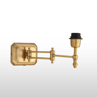 Extendable Brass Wall Light | Neutral Pleated Shade in Lighting from Oriana B www.orianab.com