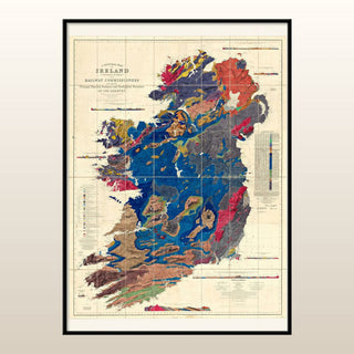 Geological Map of Ireland Print | 70x100 in Homewares from Oriana B www.orianab.com