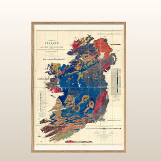 Geological Map of Ireland Print | 70x100 in Homewares from Oriana B www.orianab.com