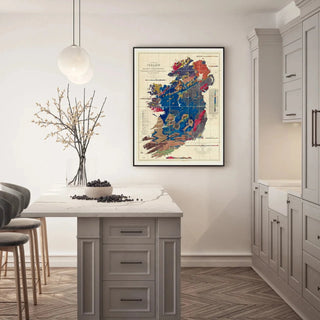 Geological Map of Ireland Print | 70x100 in Homewares from Oriana B www.orianab.com