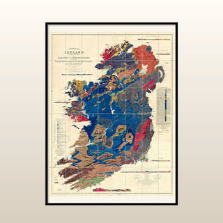 Geological Map of Ireland Print | 70x100 in Homewares from Oriana B www.orianab.com