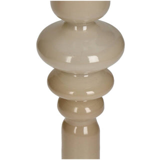 Glass Candlestick | Beige in Homewares from Oriana B www.orianab.com
