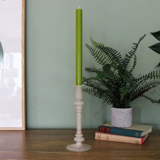 Glass Candlestick | Beige in Homewares from Oriana B www.orianab.com