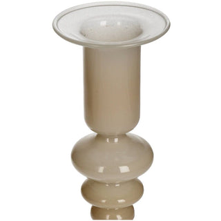 Glass Candlestick | Beige in Homewares from Oriana B www.orianab.com