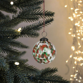 Glass Confetti Christmas Bauble in Christmas from Oriana B www.orianab.com
