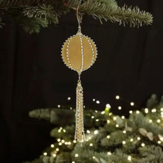 Gold Diamante Tassel Bauble in Christmas from Oriana B www.orianab.com