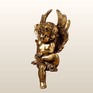 Golden Seated Cherub in Christmas from Oriana B www.orianab.com