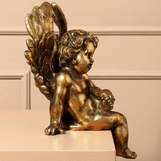 Golden Seated Cherub in Christmas from Oriana B www.orianab.com