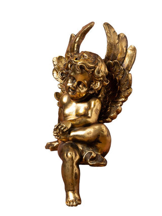 Golden Seated Cherub in Christmas from Oriana B www.orianab.com