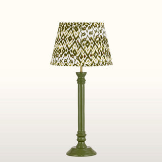 Green Enamel Table Lamp | Green Pleated Lampshade in Lighting from Oriana B www.orianab.com