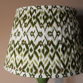 Green Enamel Table Lamp | Green Pleated Lampshade in Lighting from Oriana B www.orianab.com