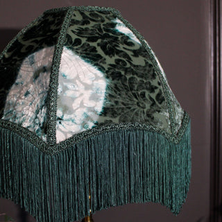 Green Fringed Shade Table Lamp in Lamps from Oriana B. www.orianab.com