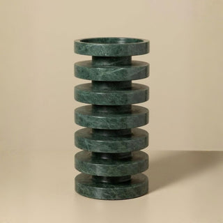 Green Marble Pillar Candleholder | Large in Homewares from Oriana B www.orianab.com