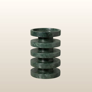 Green Marble Pillar Candleholder | Medium in Homewares from Oriana B www.orianab.com