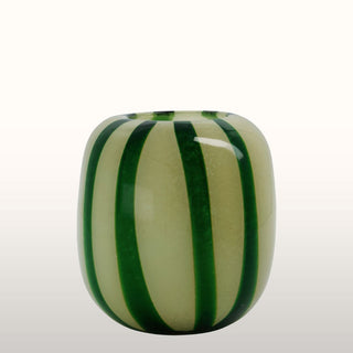 Green Striped Glass Vase in Homewares from Oriana B www.orianab.com