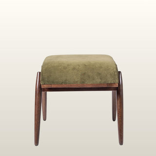 Green Velvet Wooden Upholstered Foot Stool in Furniture from Oriana B www.orianab.com