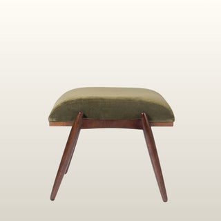 Green Velvet Wooden Upholstered Foot Stool in Furniture from Oriana B www.orianab.com