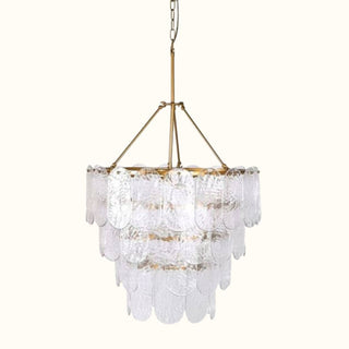 Hammered Glass Chandelier in Lighting from Oriana B www.orianab.com