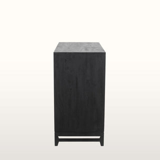 Inlay 2 Door Cabinet | Black & Wood in Furniture from Oriana B www.orianab.com