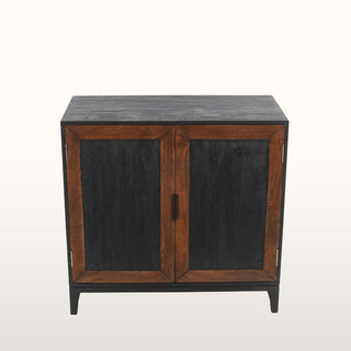Inlay 2 Door Cabinet | Black & Wood in Furniture from Oriana B www.orianab.com