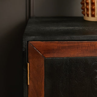 Inlay Bar Cabinet | Black & Wood in Furniture from Oriana B www.orianab.com