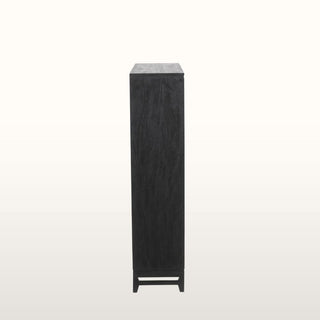 Inlay Mid Height Bookcase | Black in Furniture from Oriana B www.orianab.com