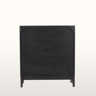 Inlay Sliding Door Console Cabinet | Black & Wood in Furniture from Oriana B www.orianab.com