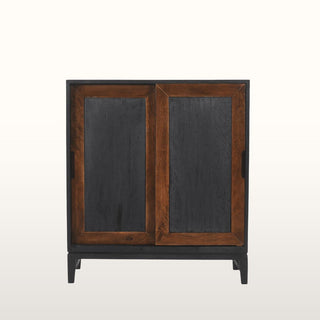 Inlay Sliding Door Console Cabinet | Black & Wood in Furniture from Oriana B www.orianab.com