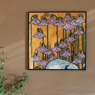 Japanese Heron I Print | 61x61 in Homewares from Oriana B www.orianab.com