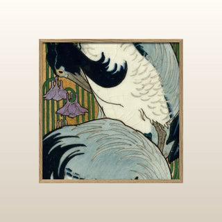Japanese Heron II Print | 61x61 in Homewares from Oriana B www.orianab.com