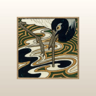 Japanese Heron III Print | 61x61 in Homewares from Oriana B www.orianab.com