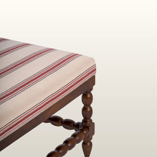 Large Bobbin Ottoman | Red Stripes in Furniture from Oriana B www.orianab.com