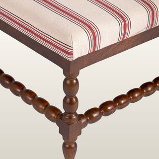 Large Bobbin Ottoman | Red Stripes in Furniture from Oriana B www.orianab.com
