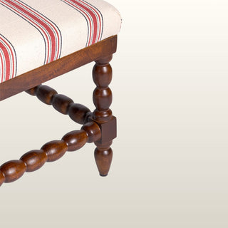 Large Bobbin Ottoman | Red Stripes in Furniture from Oriana B www.orianab.com