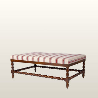 Large Bobbin Ottoman | Red Stripes in Furniture from Oriana B www.orianab.com